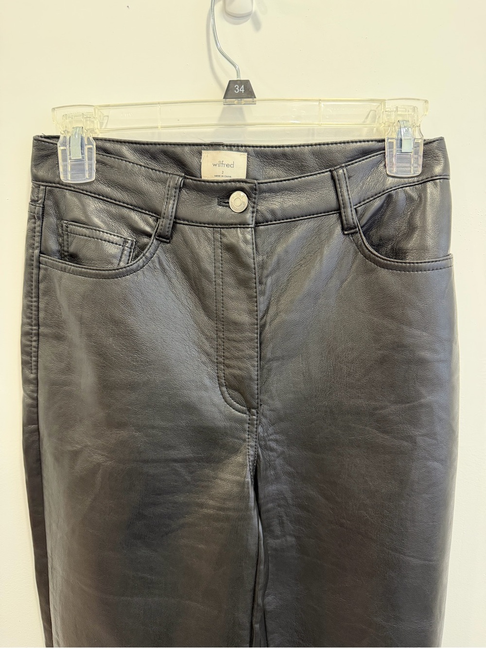 Wilfred - The Melina Leather Pant in Black - Picture 3 of 10